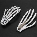 New Fashion Skeleton Hand Bone Hair Clip (White) N7F3