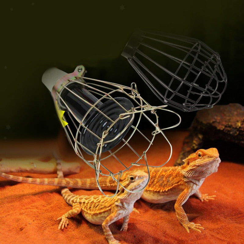2pcs Reptile Protective Lamp Screen Anti-Scald Protective Guard Golden