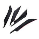 Carbon Fiber Front Lip Splitter Fins Body Spoiler Canards Refit Bumper Trim  OZ