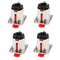 4 Pieces 1/4 inch Jacks 6.35mm Microphone Mono TS Socket Female Connector Panel