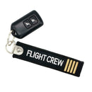 Flight Crew Keychain Keyring Embroidery Luggage Tag Chain Motorcycle Key Ri R0Y3