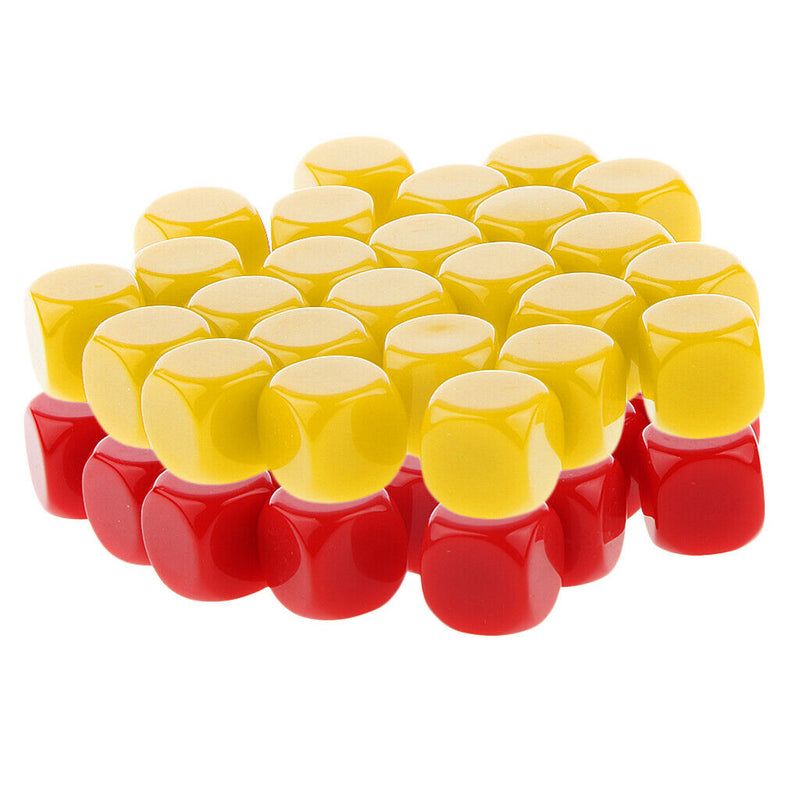 50 Pieces Opaque Blank Dice D6 For D&D RPG MTG