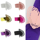 50pcs Love Shape Napkin Buckle Serviette Ring Decor Table Dinner Party White