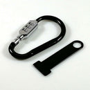 Black Metal Motorcycle Helmet Combination Code Lock + T-Bar Rubber Anti-theft