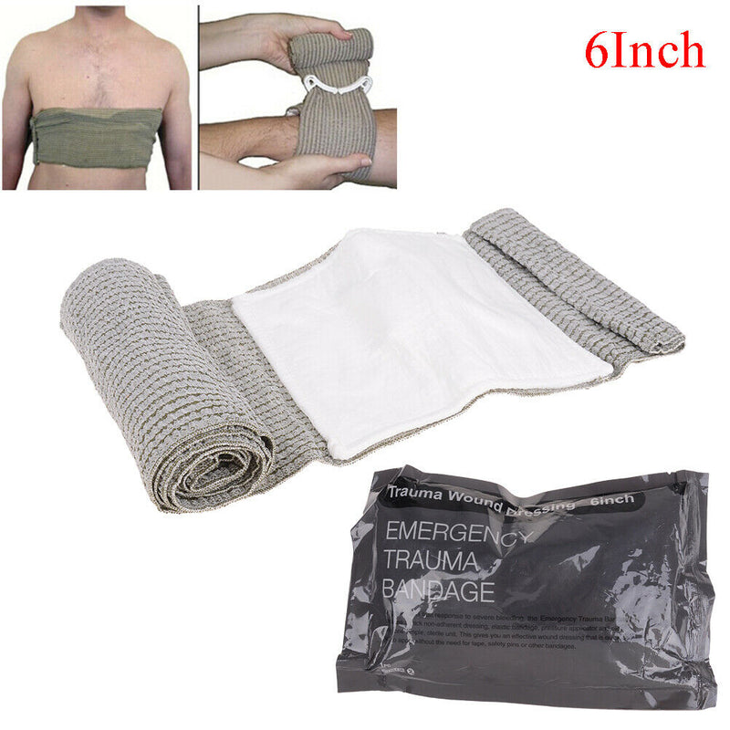 Israeli Bandage 6 inch Sterile Wound Dressing Pressure Bar and CompressionEE r3C