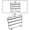 72-Holes Metal Earrings Ear Stud Jewelry Stand Holder Show Rack Hanger Organizer