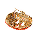 HOT STYLE LOVELY CRYSTAL HALLOWEEN CHRISTMAS PUMPKIN BROOCH PIN JEWELRY GIFT