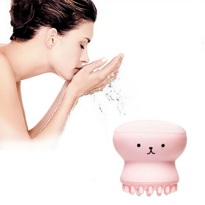 Pro Silicone Facial Cleansing Octopus Brush Face Skin Cleanser Care Massage
