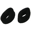 2.4" Width Solid Black Elastic Ponytail Holder Hair Tie Band 2 Pcs R4D9