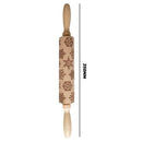 Wood Christmas Gift Embossed Rolling Pins Embossing Baking Cookies Tool