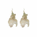 Fashion Good Luck Koi Fish Hollow Earrings Hook Drop Dangle Women Xmas Gift Hot