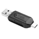 High Speed 480Mbps OTG USB2.0 Type-C Memory Card Reader for SD TF Card 2pcs