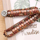 Hand-Woven Bracelet Natural Stone Multi-Layer Beaded Bracelet Jewelry