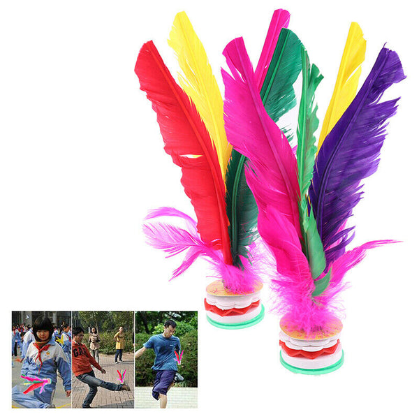 2pc China Jianzi Fancy Shuttlecock Fitness Entertainment For Physical ExercS Cy