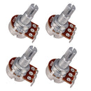 Metric Full Size 18mm Split Shaft Pots A250K & B250K Guitar Potentiometers, 4