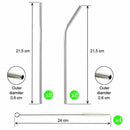 Reusable Straws Stainless steel Straw 20 Piece Collection With Extra Long B