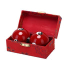 Chinese Yin Yang Health Ball Stress Relief Meditation Red Massage Tool Handb %o