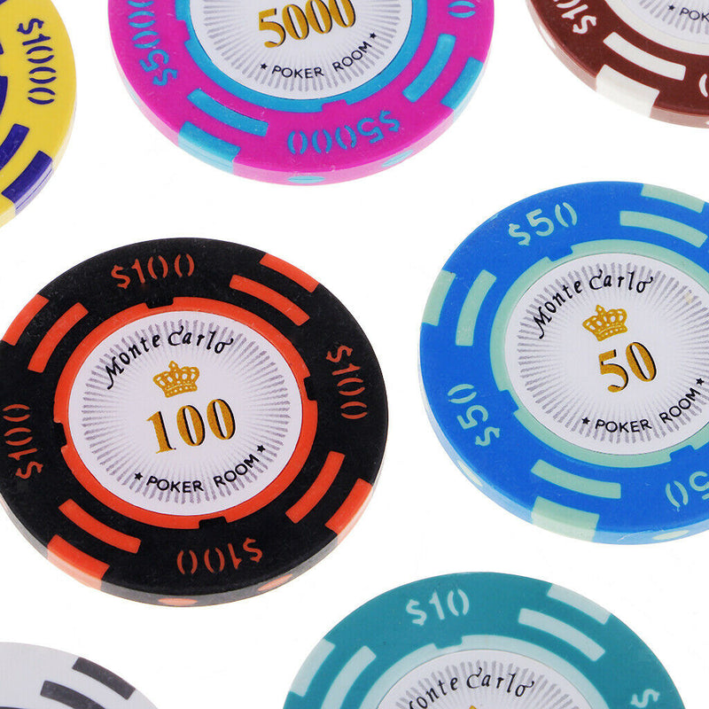 10pcs Clay Chips Games Coins Board Games Props Casino Style Games Party Bar