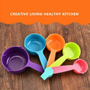 5pcs Plastic Colorful Measuring Spoon Sugar Cake Baking Kitchen Gadget Tool