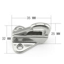 5PCS Stainless Steel Coat Hook Hang Ring Boat Hardware Accessory 35x32x25mm