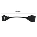 OBD2 Extension Cable 12 Pin to 16 Pin Female OBD1 OBDII Connector Adapter f