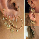 Women'S Fashion Personality Peace Heart Shaped Starlight Earring Set New M0 Q0J8