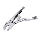 1X(2Pcs 220Mm/10 Inch Locking Pliers Gourd Mouth Straight Jaw Lock Mole Pli