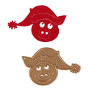 Pig Wear Cap Cutting Dies Stencils Scrapbook Embossing DIY Craft Album Card