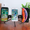 Universal Tripod Phone Holder Aluminum Alloy 360 Degree Rotation Holder w/3 Clip