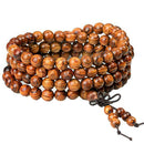 Women Men 8mm Wooden Bead Buddhist Prayer Mala Necklace Bracelet Gift Jewelry