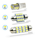 20pcs Mixed LED Car Light Bulb Interior Map Dome Trunk License Plate Lamps Kit