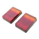 MagiDeal 2pcs 12V 8 Led Tail Light Rear Rear Signal Lamp Trailer Truck