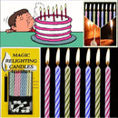 10 pc Magic Relighting Candles Relight Birthday Party Fun Trick Cake for Kids_,