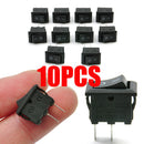 10pcs/lot Black 10*15mm 2PIN ON/OFF Boat Rocker Switch Car Dash Dashboard Truck