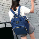 Mummy Maternity Backpack Large Capacity Baby Nursing Diaper Handbag (Blue)