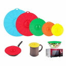 Set of 5 silicone Microwave bowl cover cooking pot pan lid Cover-Silicone f