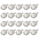 20 Set Round Bezel Pendant Trays With Glass Dome Tile Cabochon 25Mm Blanks