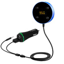 USB Handsfree Wireless Bluetooth Car FM Transmitter and Receiver kit(Blue) A
