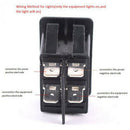 Pair 35A 12V Driving Fog Lamp Rocker Toggle Switch W/ Red And Blue LED Light