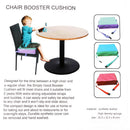 Faux Leather Portable Kids Dining Chair Booster Cushion Seat Pad 3" Blue
