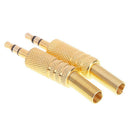 2pcs Stereo 3.5mm 1/8in Headphone DIY Male Audio Jack Plug Solder Connectors