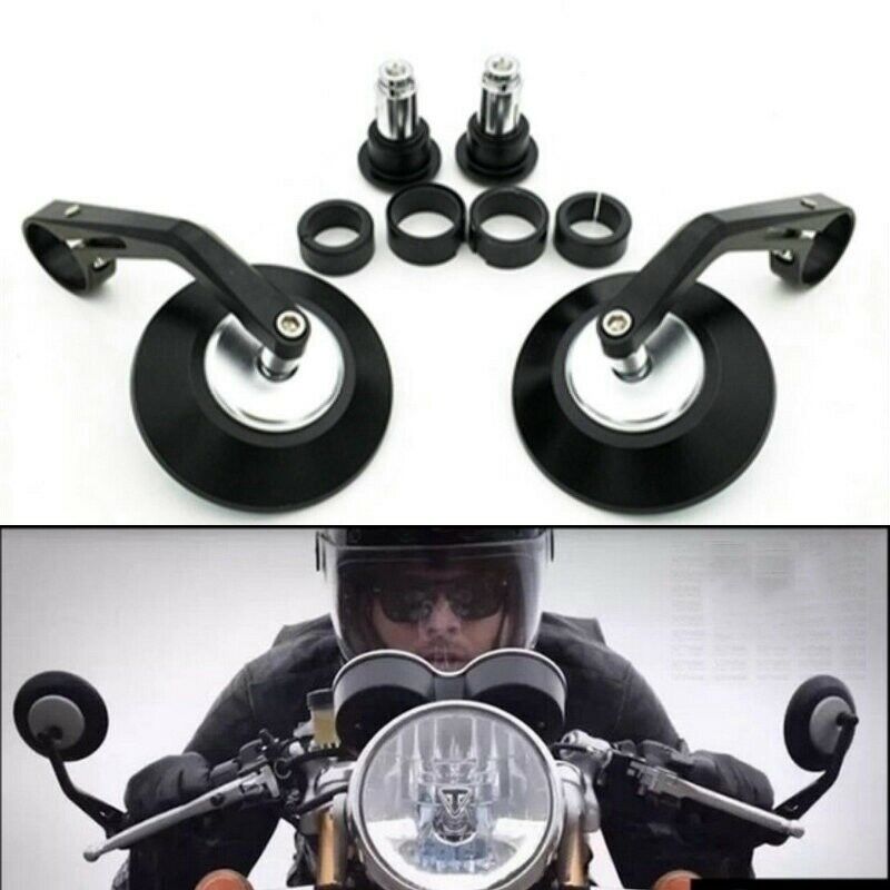 7/8 inch Round Motorcycle Rear View Mirrors Motorbike Handle Bar End Rear V