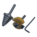 Woodworking 1/4" Shank Rabbet Router Bit with 6 Bearings for Multiple Depths