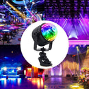 2 in 1 RGB LED Disco Ball Party Light Sound Activated Rotating Stage Night Lamp