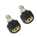 2PC Quick Release Adapter M22/14 To 1/4'' Male Pressure Washer Connector
