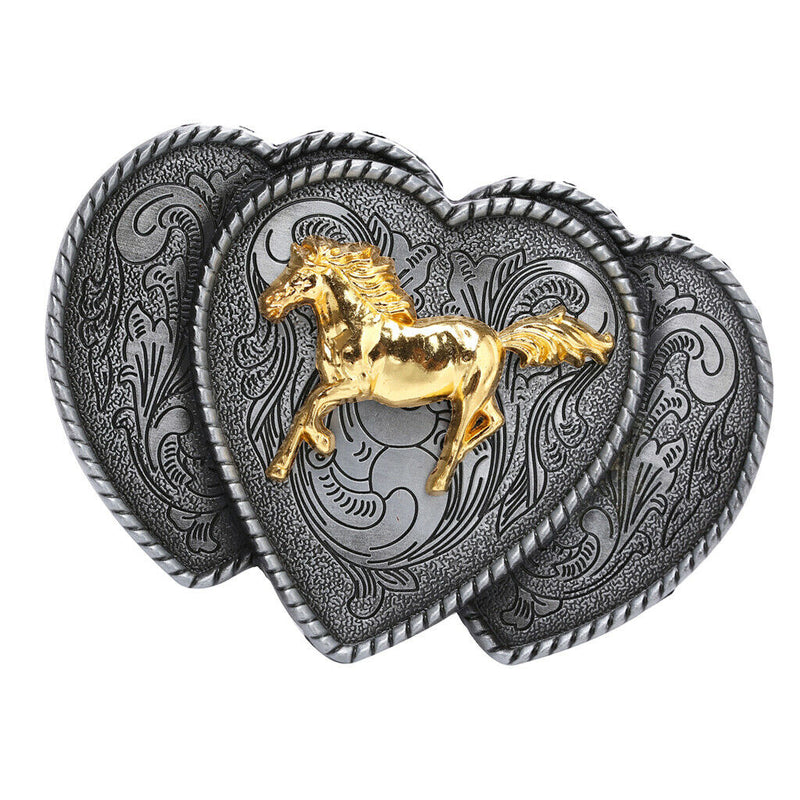 Western Cowboy Style Replacement Belt Buckle Horse Engraving For Men Gentlemen