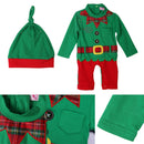 Baby Boys Girls Lovely Christmas Outfits Long Sleeve Romper Hat Clothes