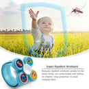 Silicone Gyro Rotation Baby Insect Anti-mosquito Bracelet Wristband (Blue) A