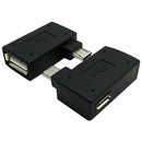 1 Pair (Left+Right) 90 Degree Angled Micro-USB 2.0 to OTG Host Adapter with