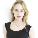 Rhinestone Crystal Necklace Earrings Bracelet Ring Wedding Bridal Jewellery Set